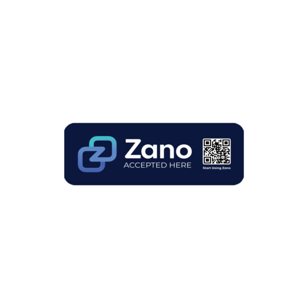 Zano Accepted Here Bubble-free stickers