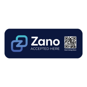 Zano Accepted Here Bubble-free stickers